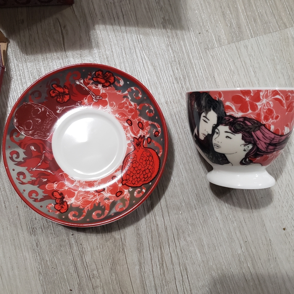 Greek Mythology, hades and persephone tea cup from Illumicrate